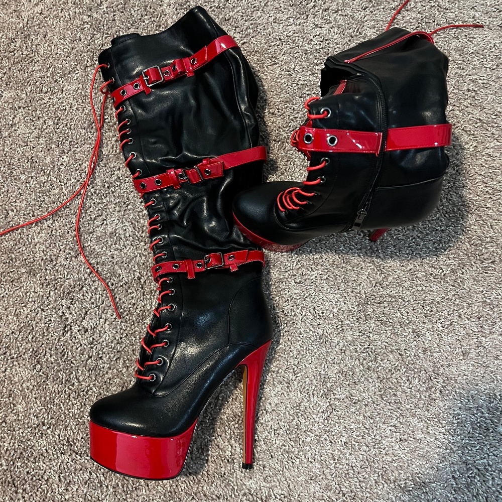 Richealnana Stiletto Platform Shoes Size 9